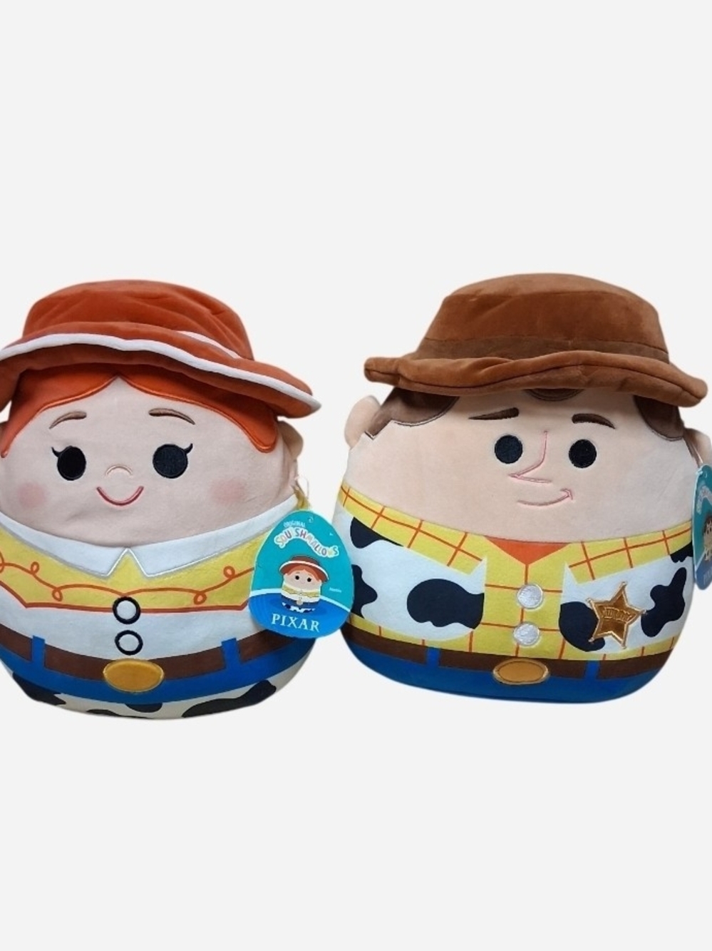 12" Squishmallows Toy Story Jessie & Woody Plush Duo
